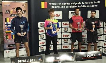 Πινγκ Πονγκ: Δεύτερος ο Μαδέσης στην Κ21 του βελγικού όπεν, τρίτη η Παπαδημητρίου