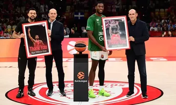 Ολυμπιακός – Ζαλγκίρις: Τιμή σε Γκος και Ράιτ