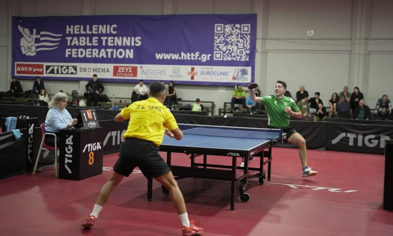 Πινγκ Πονγκ: Συγκάτοικοι στην κορυφή με 3 στα 3 Ολυμπιακός και Παναθηναϊκός στην Α1 ανδρών