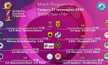 Κύπελλο γυναικών: Κρίνονται τα εισιτήρια για τα προημιτελικά