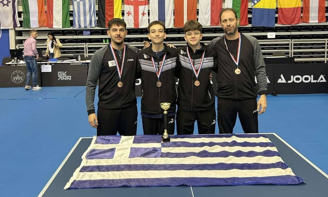 Πινγκ Πονγκ: Δεύτερος ο Μαρκουλάκης στο απλό παμπαίδων, 3οι στο διπλό με τον Αλεξίδη