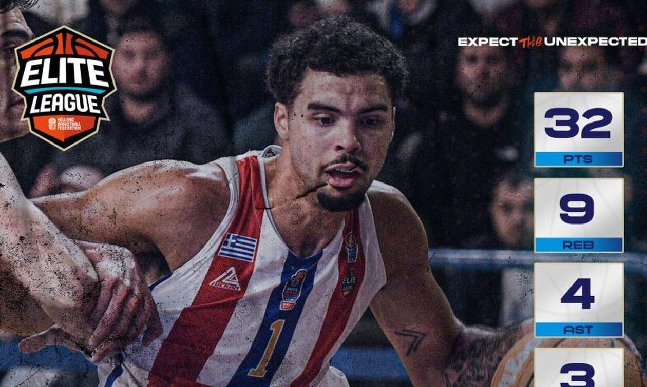 Elite League: MVP της 20ής αγωνιστικής ο Ρόμπινσον