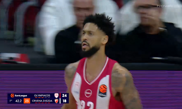 Ολυμπιακός-Ερυθρός Αστέρας 92-86 (highlights)