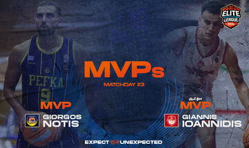 Elite League: Ο Νώτης MVP της 23ης αγωνιστικής 