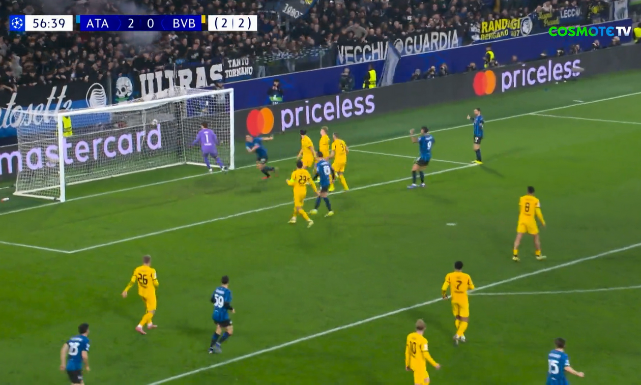 Αταλάντα-Ντόρτμουντ: Το γκολ του Πάσαλιτς για το 3-0