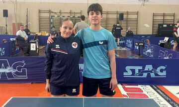 Πινγκ Πονγκ: Κιοσελόγλου/Τζενίδη νικητές στο Πανελλήνιο Εφήβων-Νεανίδων στο διπλό μικτό