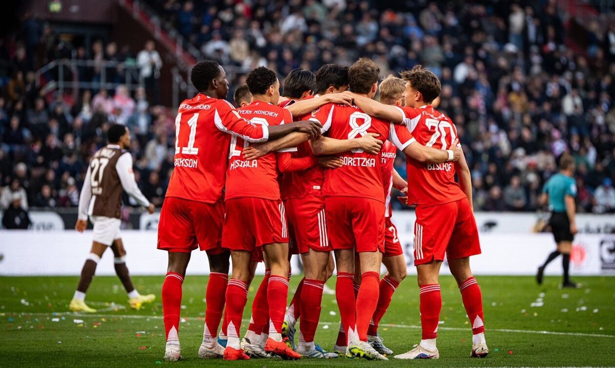 Bundesliga: Περίπατος και ιστορικό ρεκόρ της Μπάγερν με «πεντάρα» στο Ζανκτ Πάουλι