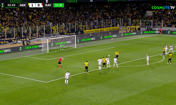 ΑΕΚ-Ράγιο Βαγιεκάνο: Το πέναλτι του Μαρίν