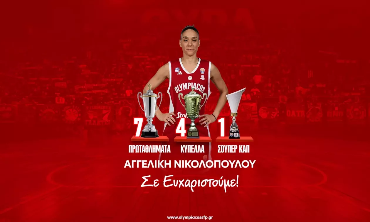 Τέλος από τον Ολυμπιακό η Αγγελική Νικολοπούλου