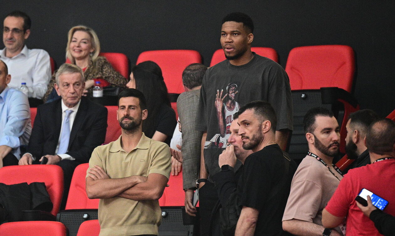 Ολυμπιακός - Μονακό: Παρών και ο Γιάννης Αντετοκούνμπο, μαζί με Τζόκοβιτς