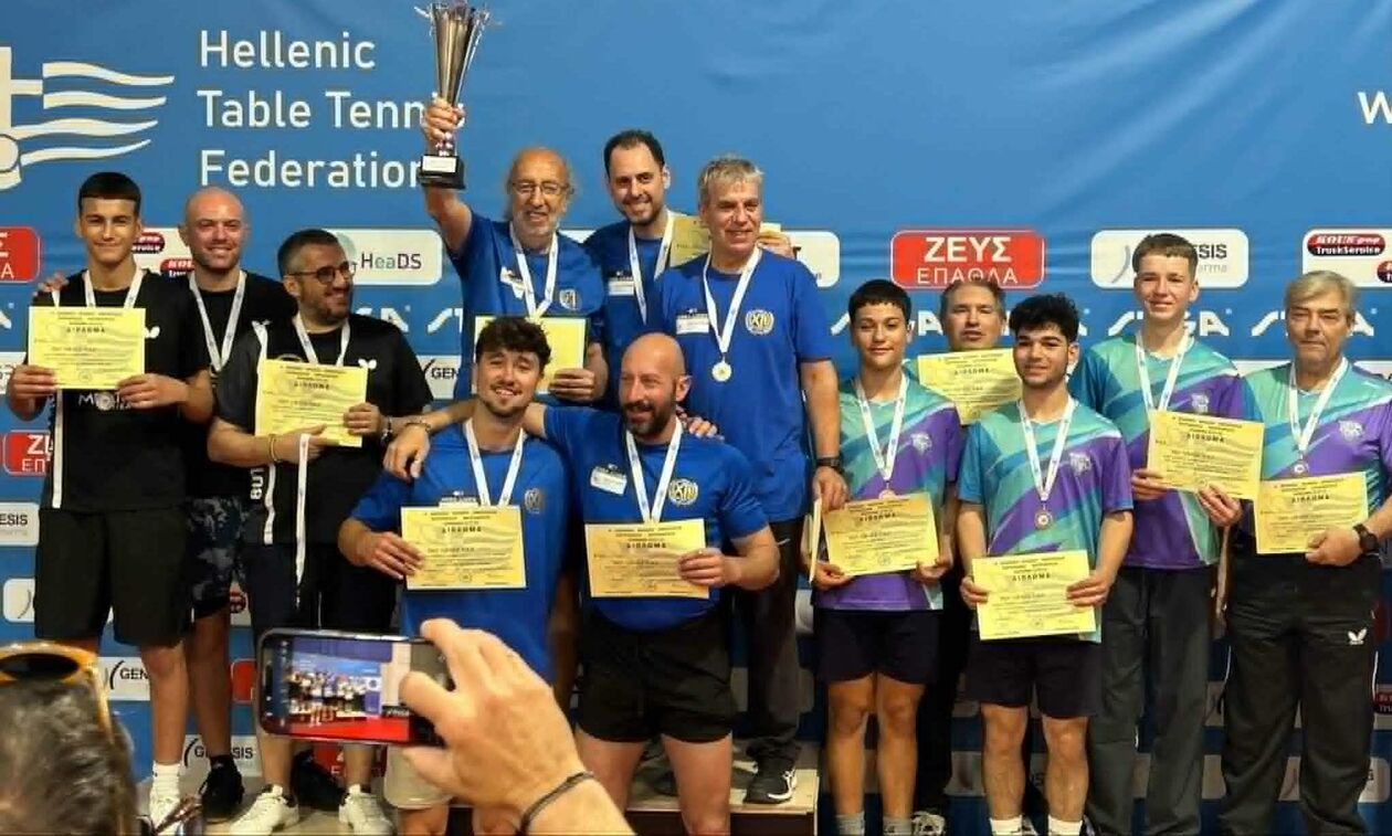 Πινγκ Πονγκ: Ο Ο.Α. Χανίων πρωταθλητής Β' Εθνικής Λοιπής Χώρας ανδρών