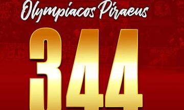 Ολυμπιακός: Έφτασε τους 344 τίτλους 