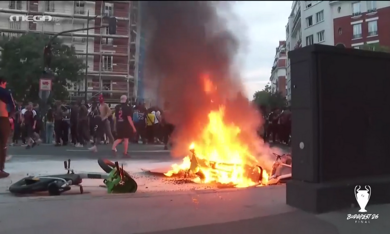 Παρίσι: Σοβαρά επεισόδια στους δρόμους μετά τον θρίαμβο της Παρί Σεν Ζερμέν (vid)