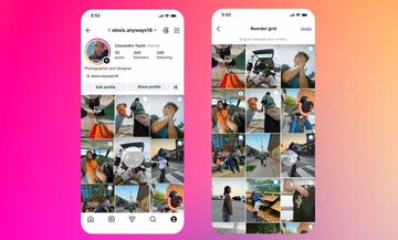 Instagram: Ενεργοποίησε παγκοσμίως τη λειτουργία Reorder Grid
