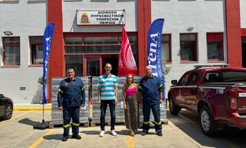 Η ΚΑΕ Ολυμπιακός στο πλευρό των πυροσβεστών του Πειραιά με το Φυσικό Μεταλλικό Νερό ΑρρένΑ