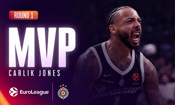 Euroleague: MVP της πρεμιέρας ο Κάρλικ Τζόουνς