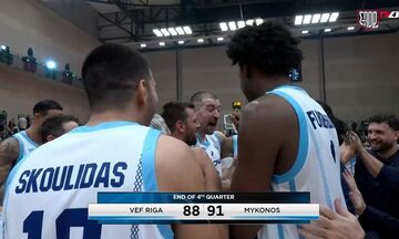 VEF Ρίγα - Μύκονος 88-91 (highlights)